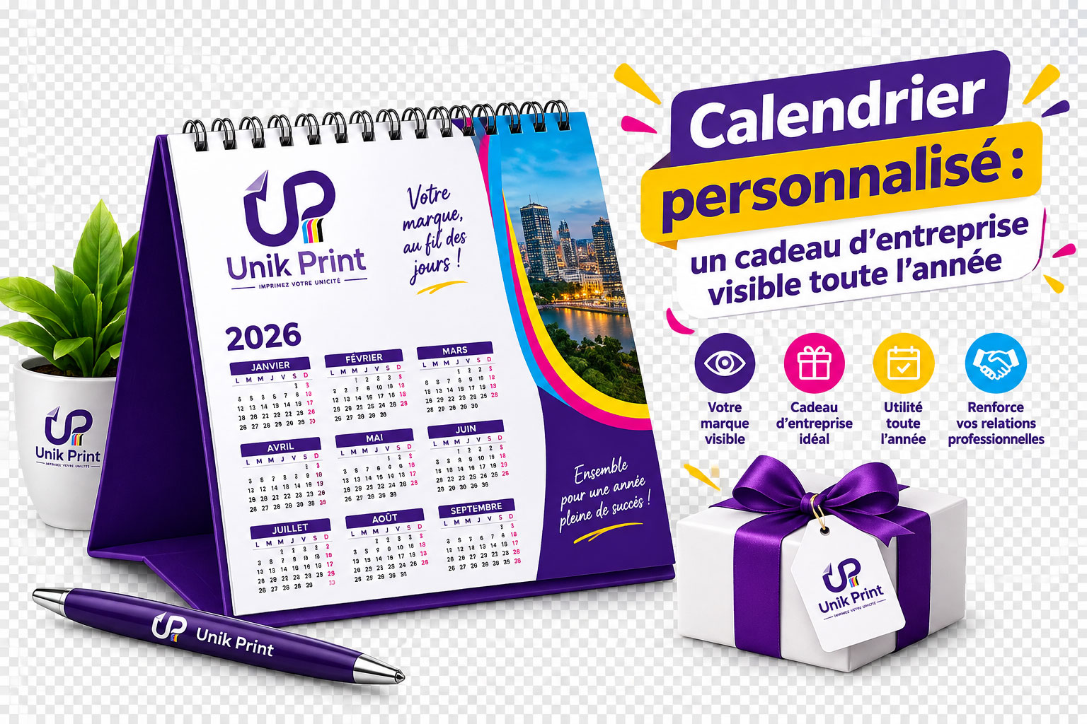 Calendrier personnalisé : un cadeau d’entreprise visible toute l’année