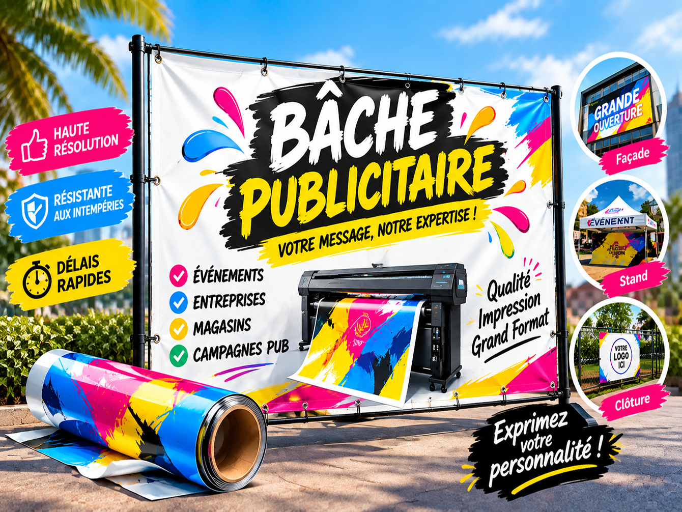 Bâche publicitaire